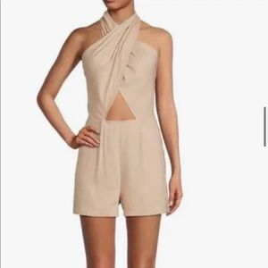Gianni Bini Emmitt Halter Neck Sleeveless Linen Romper Size 2 NWT